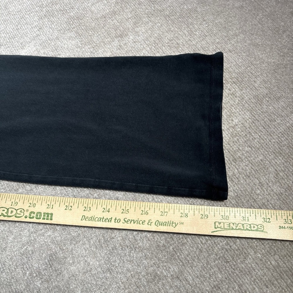 Victoria Secret PINK Yoga Pants Womens L Short Black Pink Foldover Flare Y2K - Picture 7 of 8